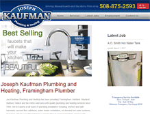 Tablet Screenshot of joekaufmanplumbing.com